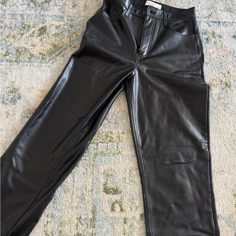 Abercrombie & Fitch Black Leather Pants